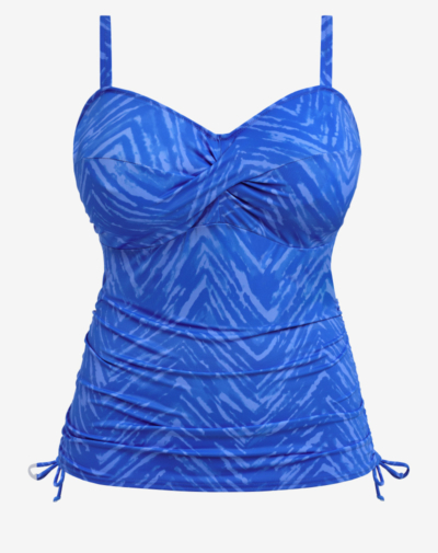 FANTASIE Punta Mita tankini top Sapphire blauw met beugel licht voorgevormd grote cupmaat ondersteuning