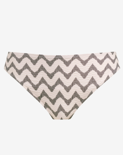 FANTASIE Vanuatu bikinibroekje Creme noire mid rise met elegante grafische print en luxe uitstraling