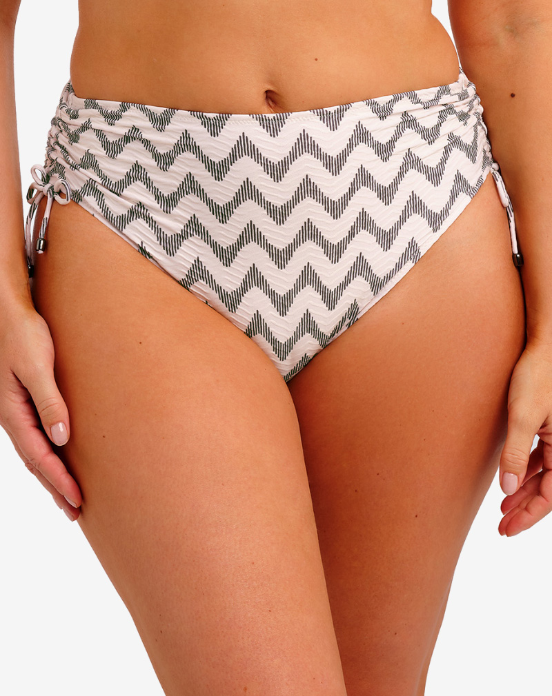 FREYA Vanuatu high waist bikini Creme noire ademend en sneldrogend materiaal