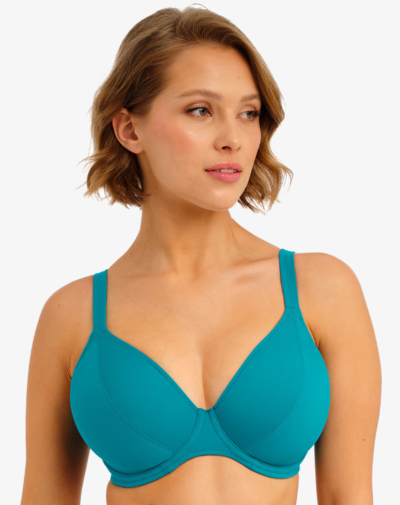 FREYA Jewel Cove plunge bikini top Plain Moonstone biedt lift en stabiliteit tijdens zwemmen
