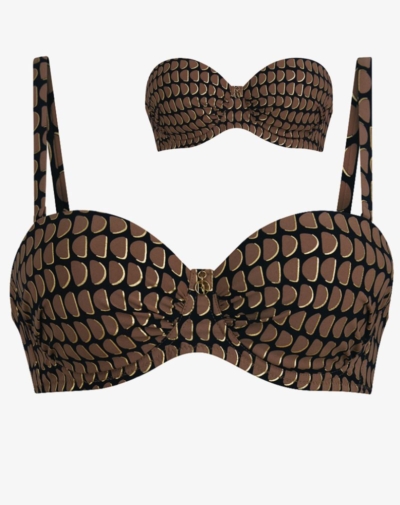 ROSA FAIA Cosima bandeau bikini met beugel, niet-voorgevormd 'Java beach'.