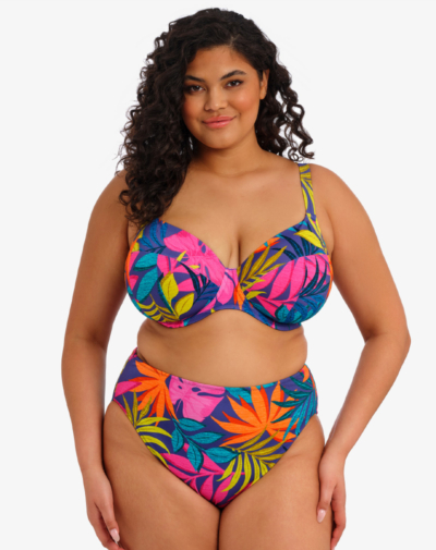 ELOMI Porto Rafti plunge bikinitop Indigo blauw met beugel geeft lift en stabiliteit tijdens zwemmen