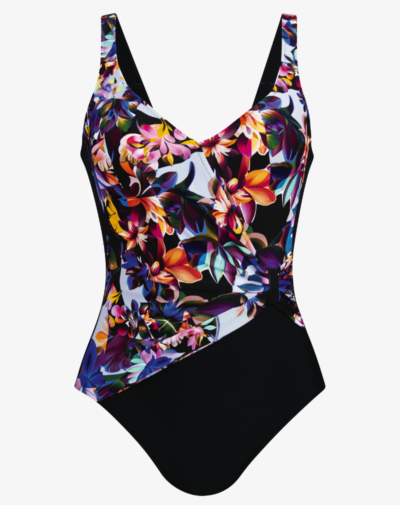 ANITA Elea badpak Tropical Opulence luxe bloemenprint met donkere basis