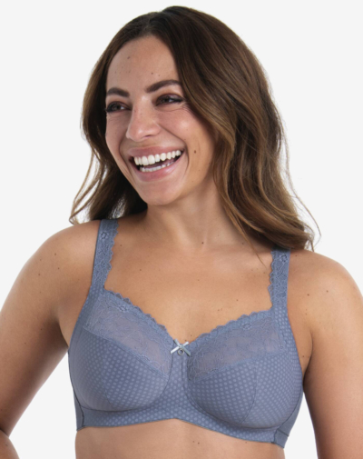 ROSA FAIA Eloise soft bh medium blauw met ademend materiaal voor dagelijks comfort