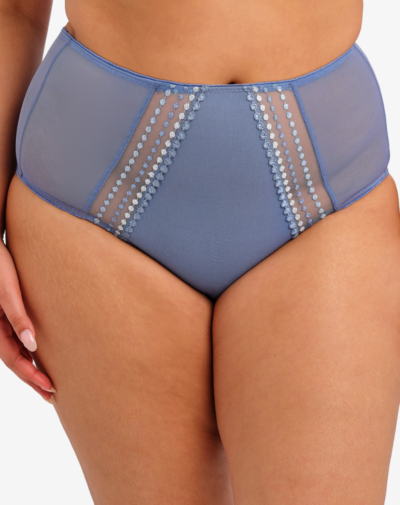 ELOMI Matilda tailleslip Lunar blauw blauwe slip met transparante panelen en luxe uitstraling
