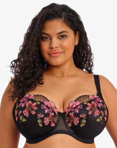 ELOMI Teagan plunge beugelbh Rainbow met gladde cups en diepe decolletélijn voor een mooie vorm
