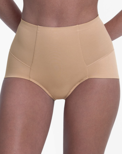 ANITA Twin Shaper pantyslip Deep sand corrigerende slip met dubbellaags voorpand voor stevige buikondersteuning